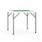 Emma and Oliver Tannin 34.5" Square White Folding Card Game Table for 4-Players with a Green Felt Playing Surface and Cup Holders